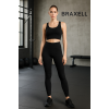 Kadın Siyah Yüksek Bel Toparlayıcı Tayt Yüksek Kalite Spor Ve Günlük Kullanım Tayt Yoga Tayt-(17952)