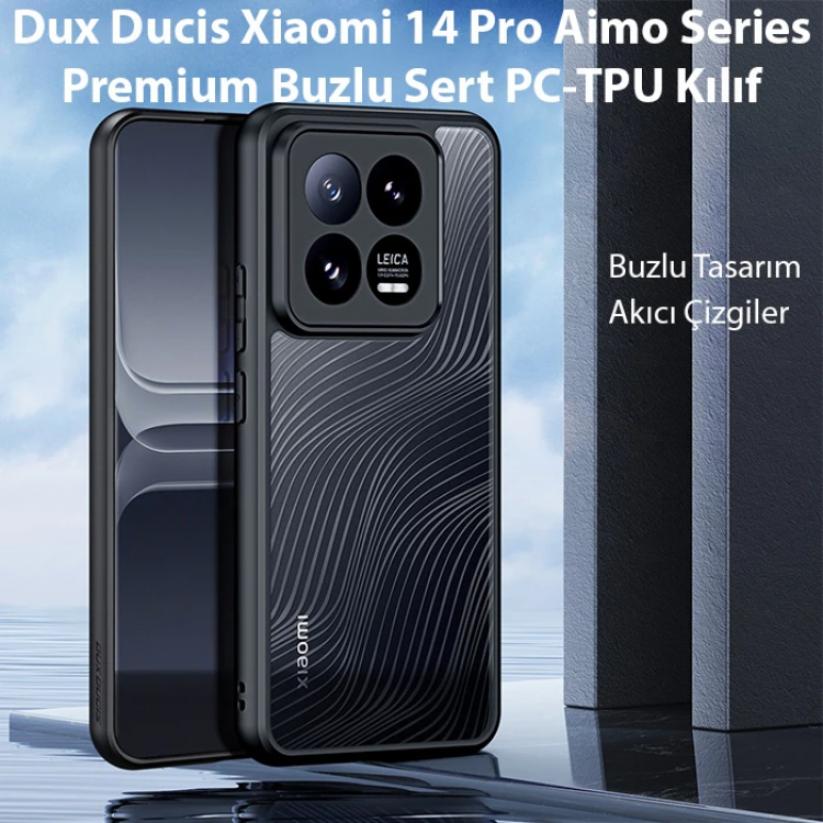 Dux Ducis Xiaomi 14 Pro Aimo Series Premium Buzlu Sert PC-TPU Kılıf-(5775)