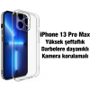 Ally iPhone 13 Pro Max Kılıf Kamera Korumalı Ultra İnce Şeffaf Silikon Kılıf-(5775)