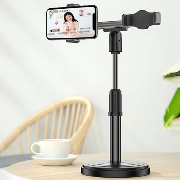 ALLY Masaüstü Youtube Tiktok Canlı Yayın Çift Telefon Tutucu Stand-(5775)