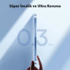 Baseus Crystal iPhone 14 Plus 6.7 Ultra-Thin Silikon Kılıf + Tempered Ekran Koruyucu Set-(5775)