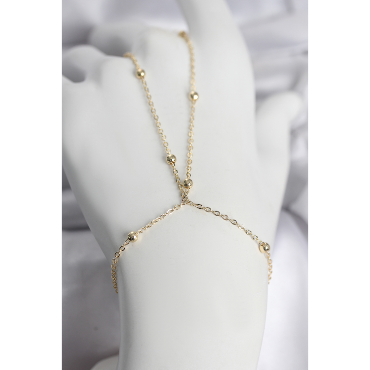316L Çelik Gold Renk Top Zincirli Kadın Şahmeran 5886