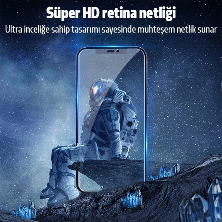 İPhone 12 Mini Privacy Gizli Hayalet Tempered Cam Ekran Koruyucu-(5775)
