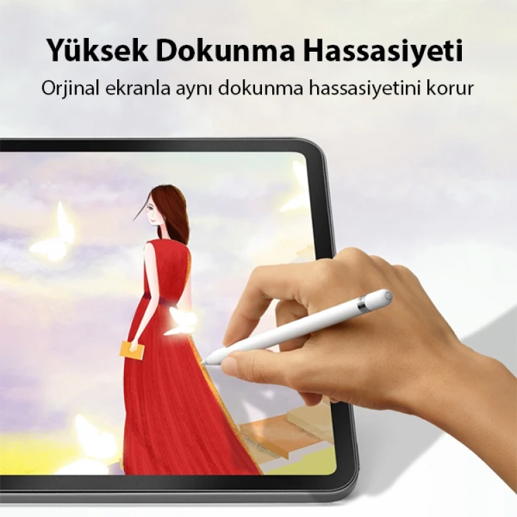 ALLY iPad Mini 6 (2021) ve Mini 7 (2024) Paper Like Film Darbe Emici Pet Ekran Koruyucu-(5775)