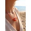 Handmade Bohem Turuncu Nazar Kolye 5886
