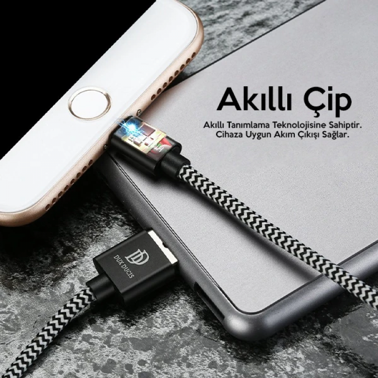 Dux Ducis K-One Cable İPhone  Usb Şarj Kablosu 1 METRE-(5775)