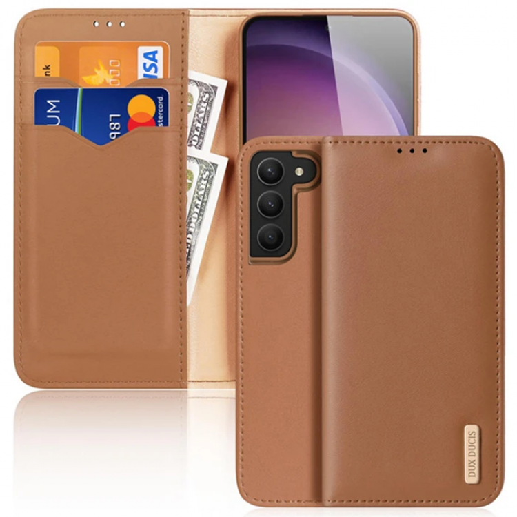 Dux Ducis SM Galaxy S23 Kılıf Mıknatıslı Cüzdanlı Deri Kılıf Hivo Series-(5775)