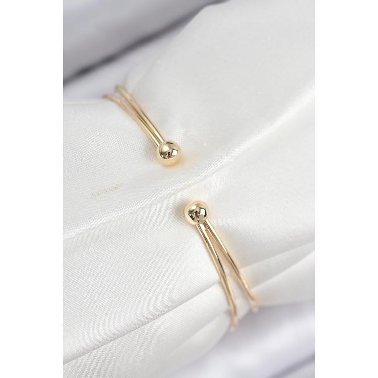 Pirinç Zirkon Taşlı Baget Model Gold Renk Kadın Bileklik 5886