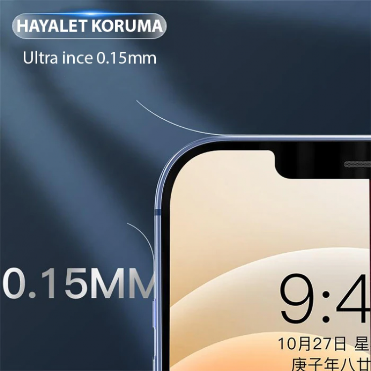 ALLY iPhone 15 Pro Hidrojel Hayalet Yan Alt Üst Kaplama Koruyucu Film-(5775)