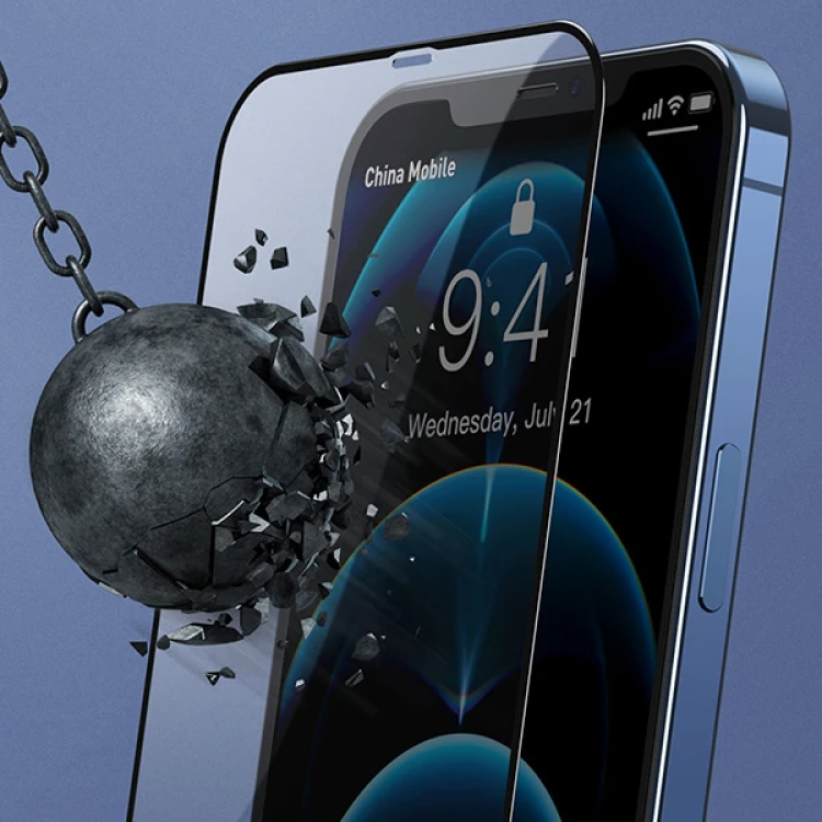 Baseus İPhone 12 Mini Ekran Koruyucu 0.3MM Full Anti Blue Light Tempered Cam Ekran Koruyucu 2Adet Se-(5775)