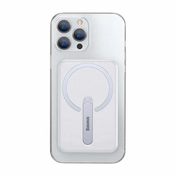 Baseus iPhone 13 Pro Max 6.7 Manyetik Magsafe Standlı Silikon Kılıf-(5775)