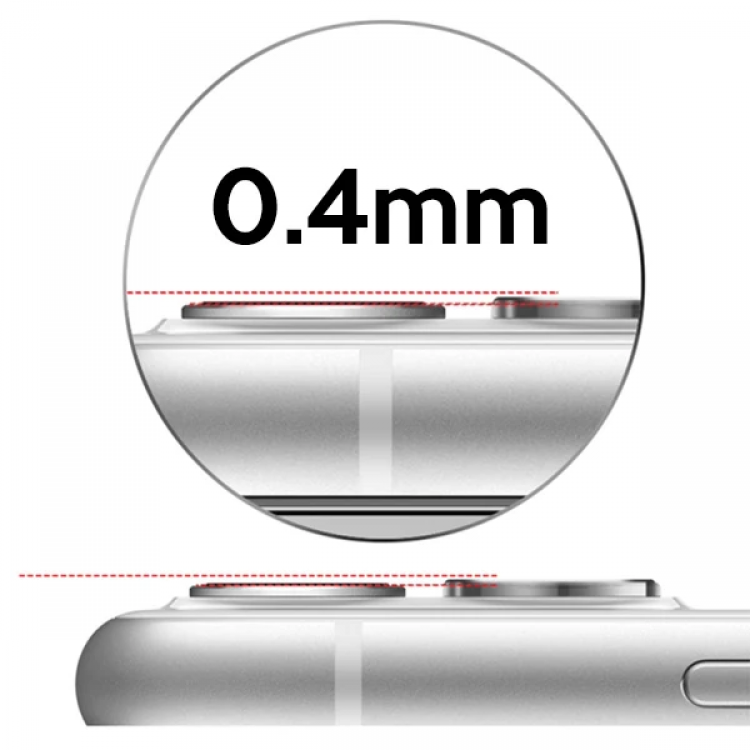 ALLY İPhone 11  6.1 3D  Metal Çerçeveli Kamera Lens Koruyucu-(5775)