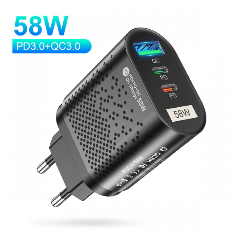 USLİON PD 58W USB + Type-c Hızlı Şarj Başlığı-(5775)