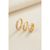 3 lü Set Gold Renk Halka Model Küpe 5886