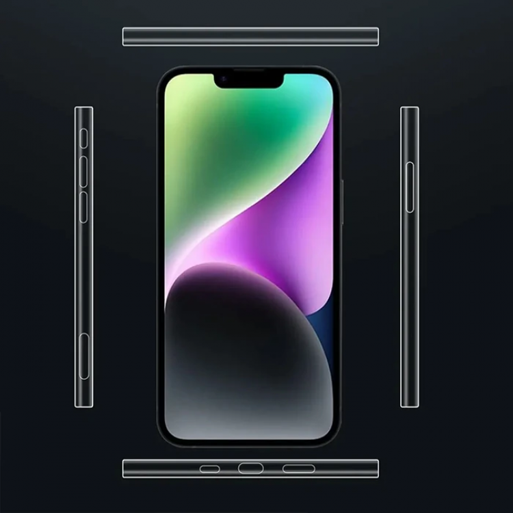 ALLY iPhone 15 Plus Hidrojel Hayalet Yan Alt Üst Kaplama Koruyucu Film-(5775)