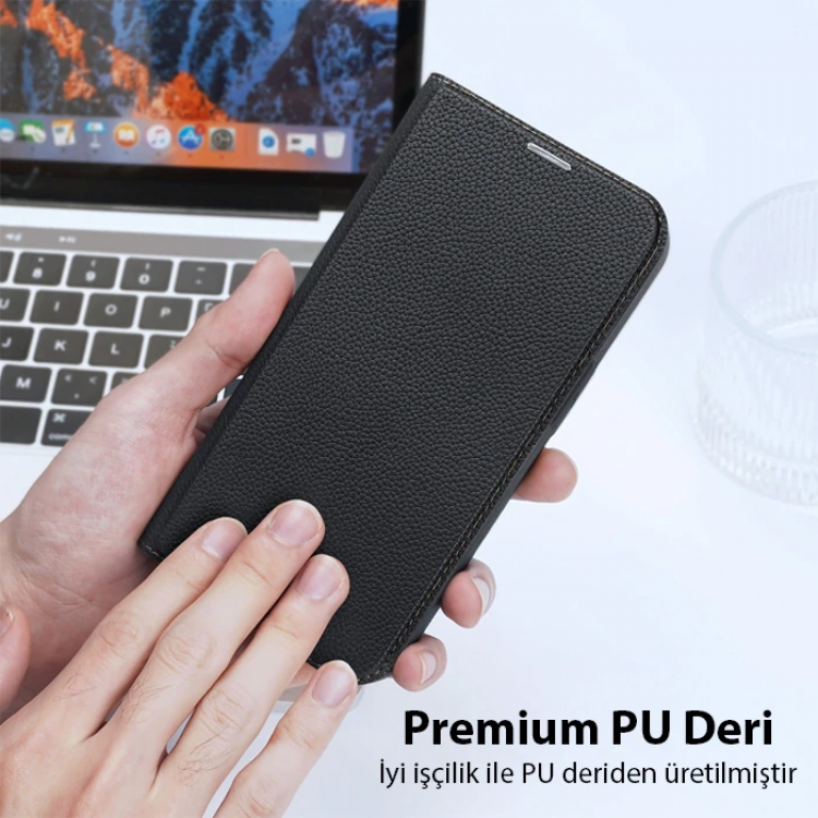 Dux Ducis iPhone 14 Pro 6.1 Kılıf Skin X2 Series PU Deri Manyetik Kapaklı Kılıf Magnetic Folio Case-(5775)