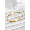 316L Çelik Gold Renk Zirkon Taşlı 65 mm Kadın Kelepçe Bileklik 5886