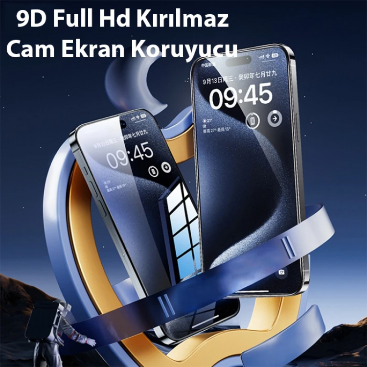 Ally iPhone 15 Plus Full Hd Kırılmaz Cam Ekran Koruyucu-(5775)