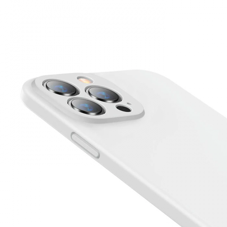 Baseus Liquid iPhone 13 Pro Max Kılıf Kamera Korumalı İçi Kadife Silikon Kılıf-(5775)