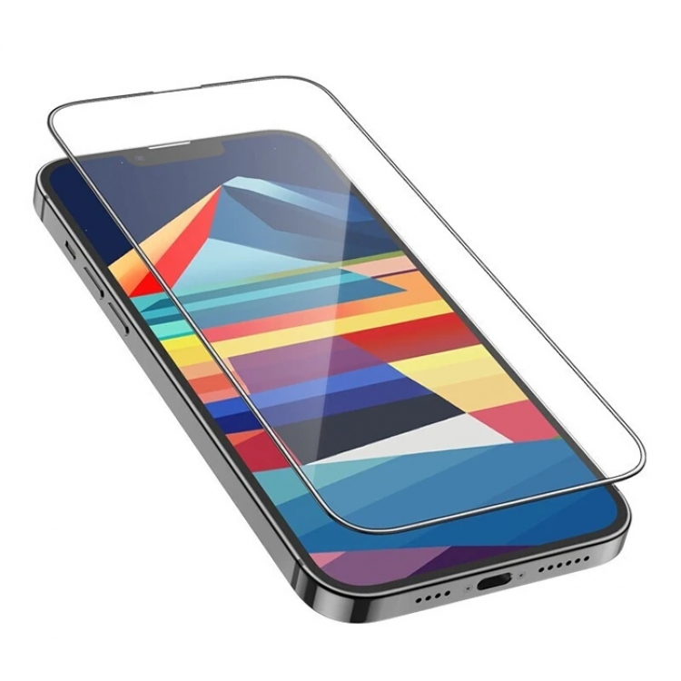 HOCO iPhone 15 Full 5D HD Tempered Kırılmaz Cam Ekran Koruyucu 25 Adet Set-(5775)
