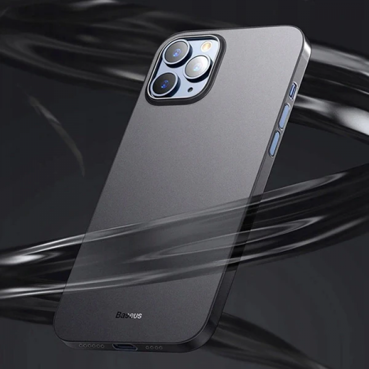 Baseus Wing Case İPhone 12 6.1 Kılıf Ultra İnce Lux Mat Şeffaf Kılıf-(5775)