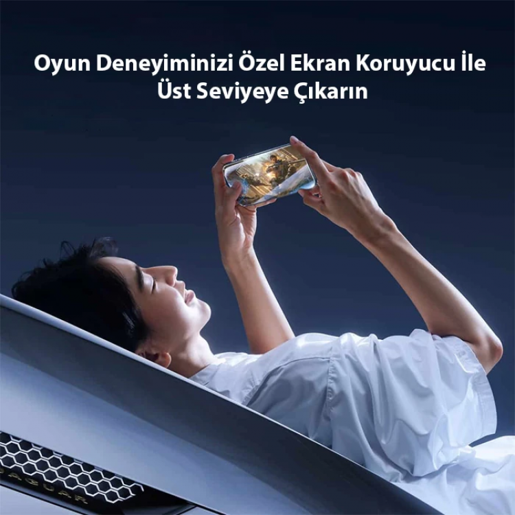 Baseus Crystalline iPhone 15 Pro için Parlama Önleyici Tempered Cam Ekran Koruyucu-(5775)