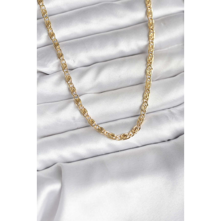 14K Gold Renk Kaplama Zincir Model CM Kadın Kolye 5886