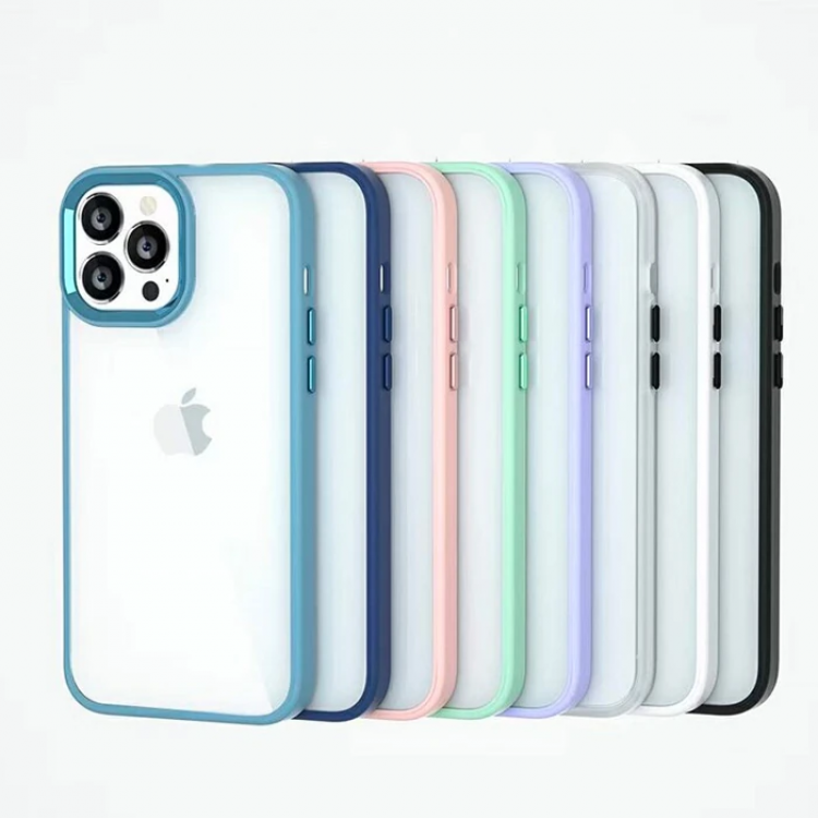 Ally iPhone 13 Pro Max 6.7inç Kılıf Parlak Renkli Çerçeveli Ultra Lüx TPU Silikon Kılıf-(5775)