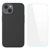 Baseus Liquid Silica Gel iPhone 14 6.1 Silikon Kılıf + Tempered Ekran Koruyucu Set-(5775)