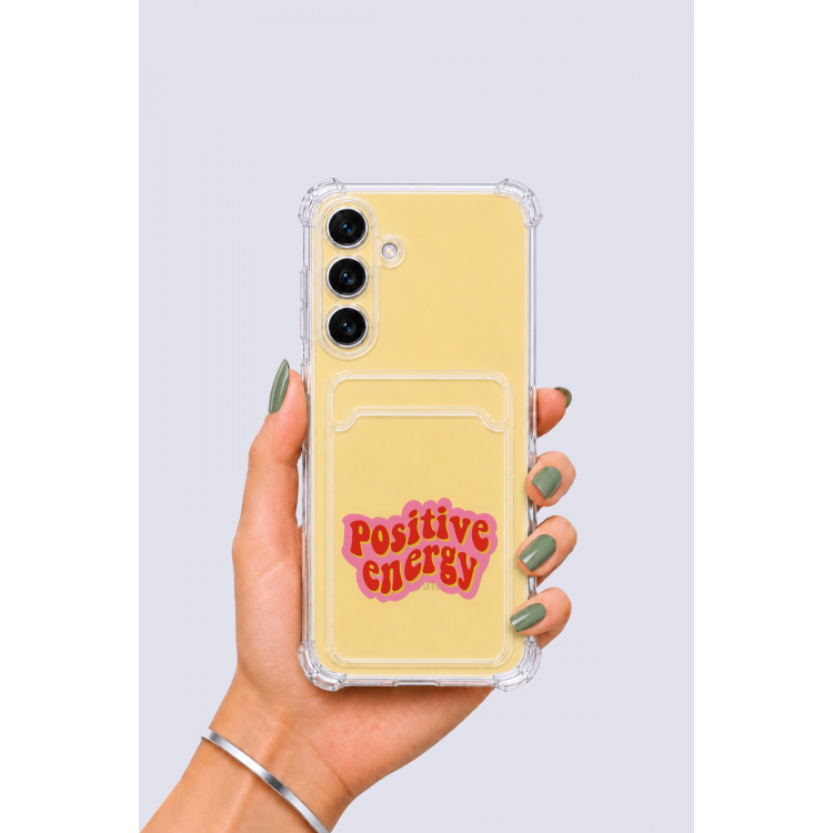 Samsung Galaxy S24 FE Kartlıklı Pozitif Enerji Desenli Kılıf