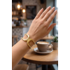 Gold Renk Pirinç Manşet Model Vintage Kelepçe Bilezik 5886