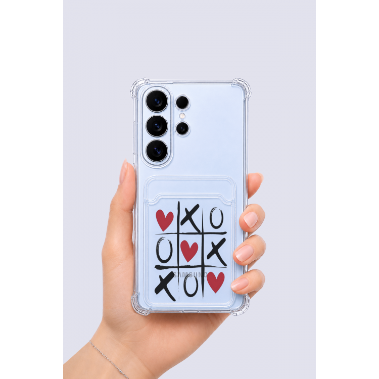 Samsung Galaxy S26 Ultra Kartlıklı XoXO Desenli Kılıf