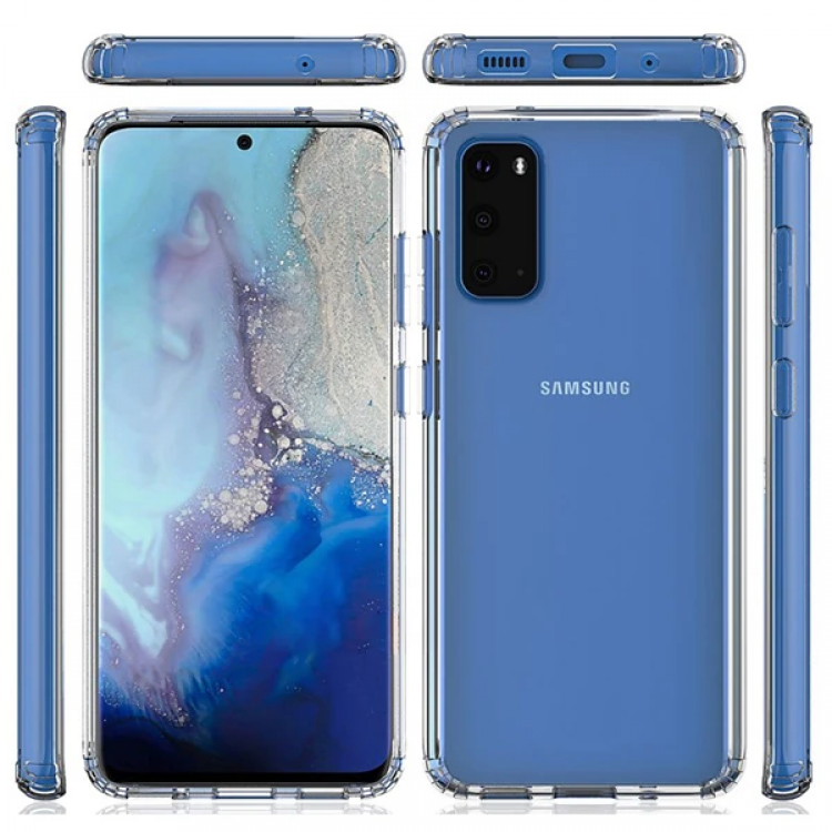 Ally Samsung Galaxy S20 Anti-Drop Darbe Emici Silikon Kılıf-(5775)