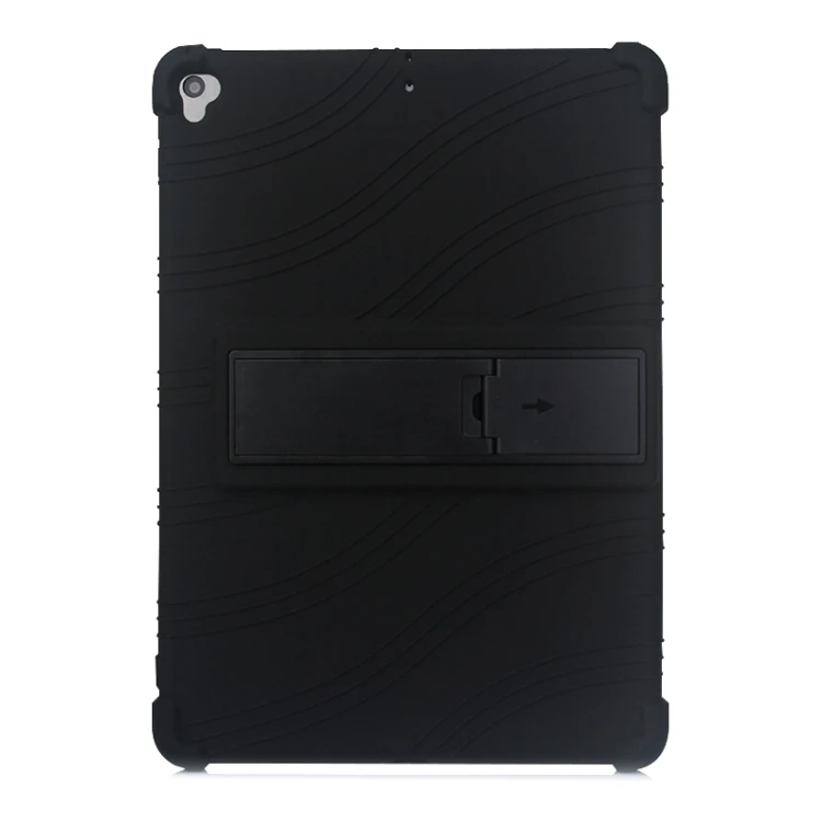 İPad 7 10.2 inch- İPad Air 3 10.5 inch Kılıf Standlı Darbe Emici Silikon Kılıf-(5775)