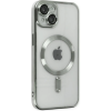ALLY iPhone 14 Plus 6.7inç Renkli Kenar Lazer Çerçeveli Magsafe Uyumlu Silikon Kılıf-(5775)