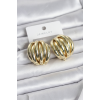 Pirinç Gold Renk Vintage Kadın Küpe 5886