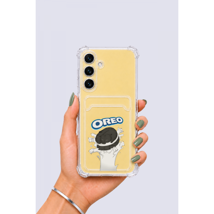 Samsung Galaxy S24 FE Kartlıklı OREO Desenli Kılıf