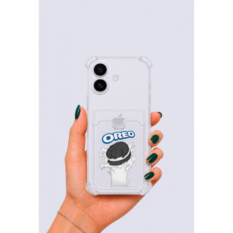 iPhone 17 Kartlıklı OREO Desenli Kılıf