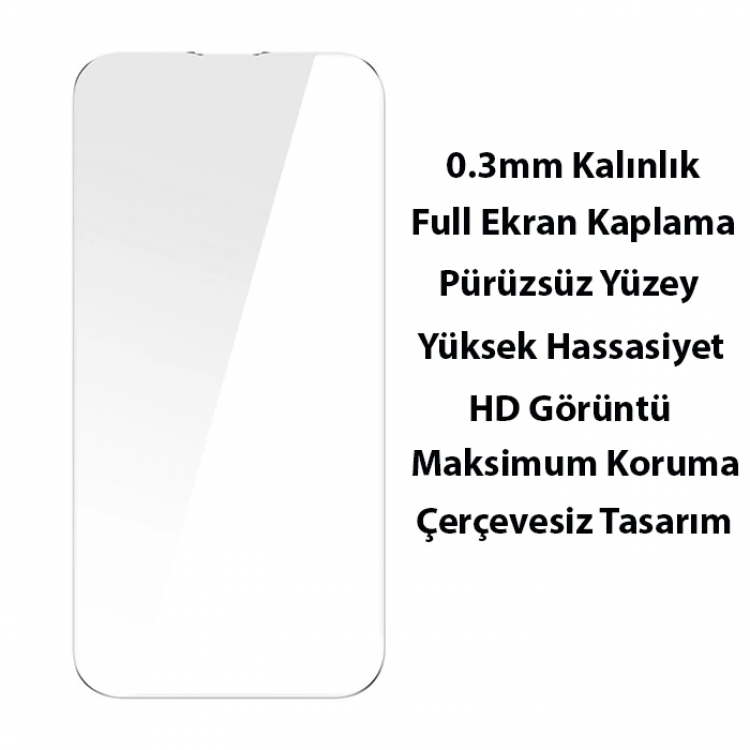 Baseus Frame Series iPhone 14 Plus 6.7 Kamera Koruyuculu Magsafe Kılıf + Tempered Ekran Koruyucu Set-(5775)