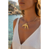 Kırlangıç Model Gold Renk Choker Kadın Kolye 5886