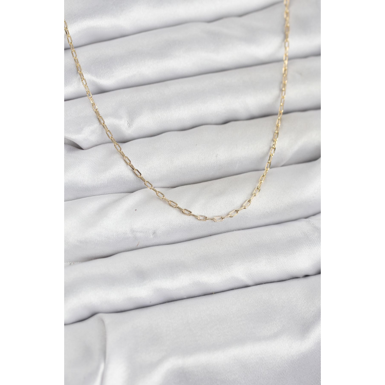 CM 14K Gold Renk Ataç Zincir Model 60 cm Kadın Kolye 5886