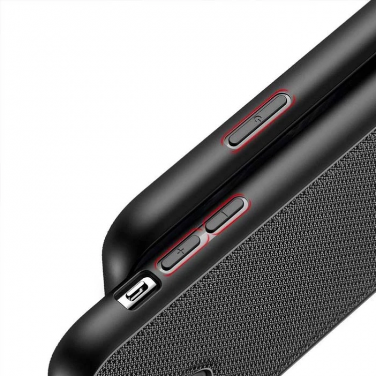 Dux Ducis Fino Serisi iPhone 11 Pro 5.8inç Kılıf Premium Dokuma Silikon Kılıf-(5775)