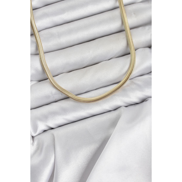 CM Yassı Yılan Zincir Model 60 cm Kadın Kolye 5886
