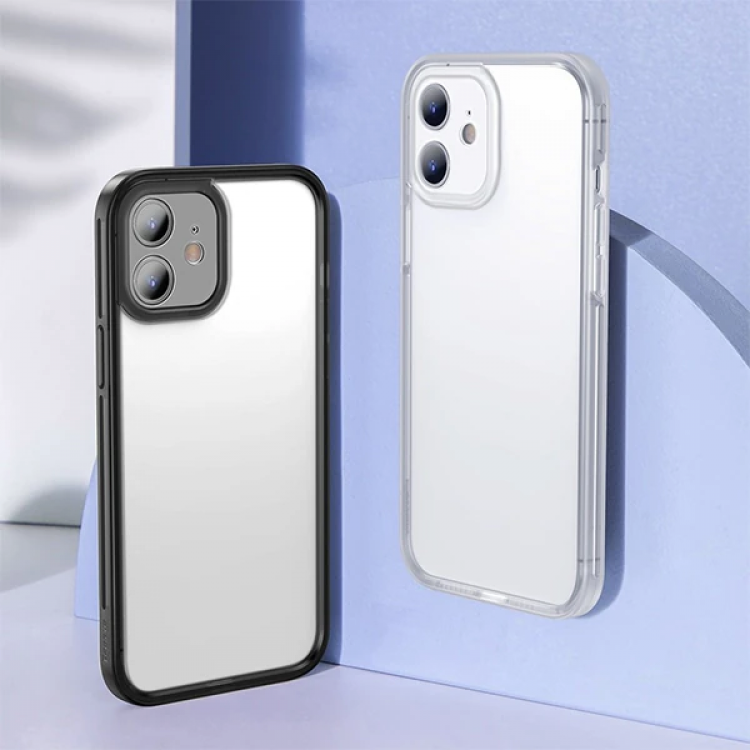 Baseus iPhone 12 6.1 Kamera Lens Koruyuculu Frame Kılıf-(5775)