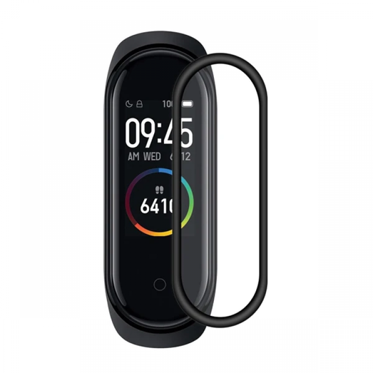 Xiaomi Mi Band 6-Mi Band 5 3D Kavisli Full Kaplama Koruyucu-(5775)
