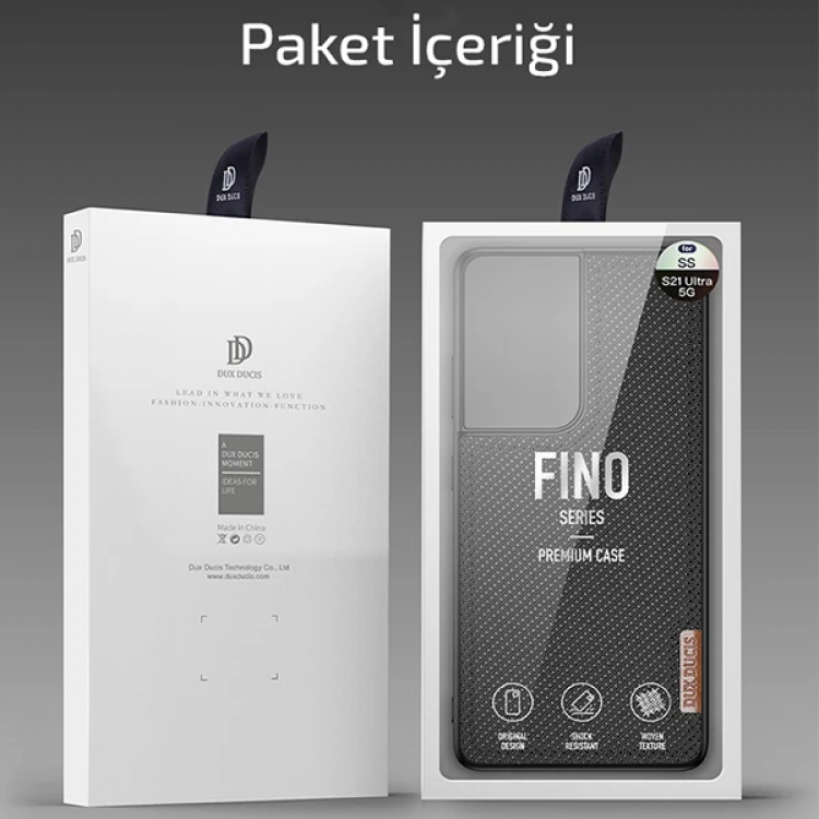 Dux Ducis Sm Galaxy S21 Ultra Kılıf  Fino Series Premium Arka Koruma Kılıf-(5775)