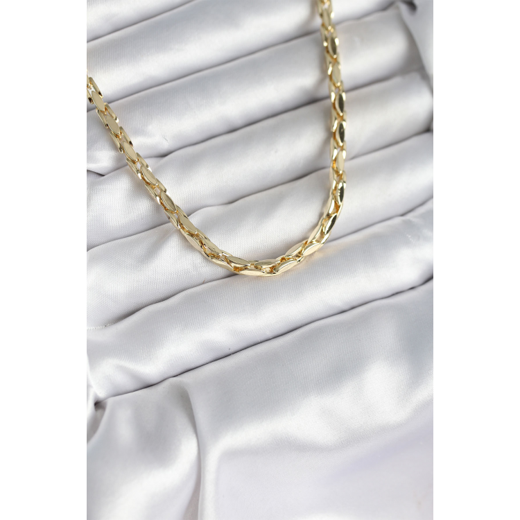 Pirinç Gold Renk 60 cm Zincir Kadın Kolye 5886