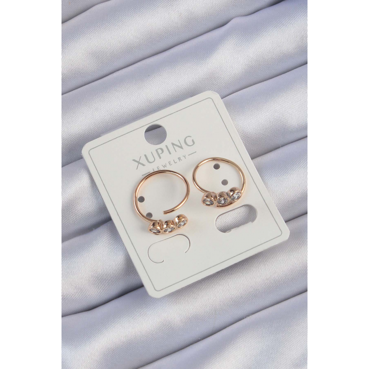 Xuping Rose Renk Zirkon Taşlı Su Yolu Küpe 5886