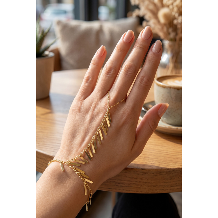 Gold Renk Pirinç Sarkıt Plaka Model Şahmeran 5886