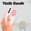 SM Galaxy S21 - S30 Kılıf Sürgülü Kamera Lens Korumalı Yüzük Standlı Silikon Kılıf-(5775)